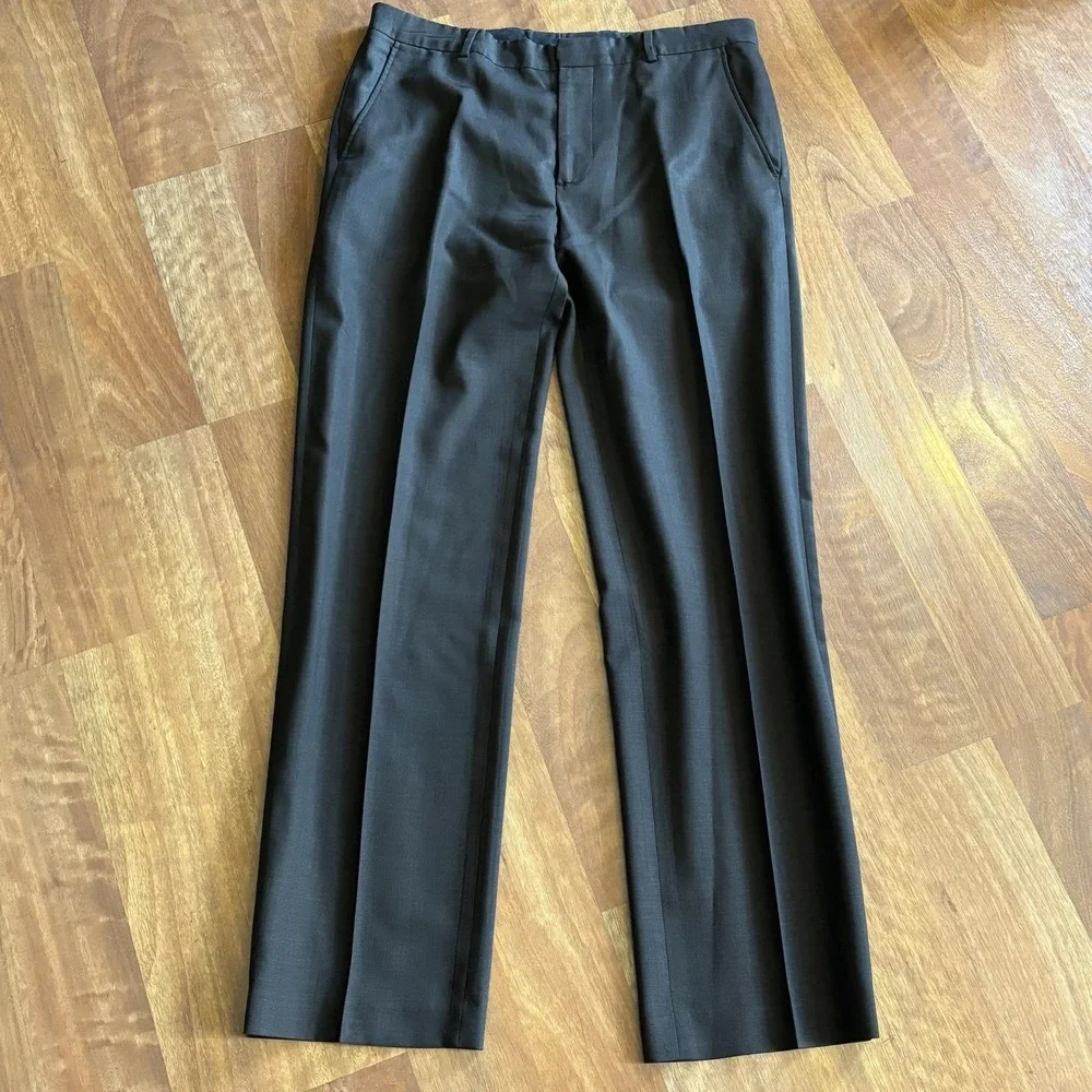 Banana Republic Pants Mens 33x34 Gray Regular Fit Dress Straight Leg Office